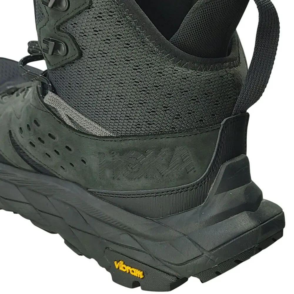 HOKA ONE ONE Men's Anacapa Breeze Mid Hiking Boots Black 1134505 Size 11 D